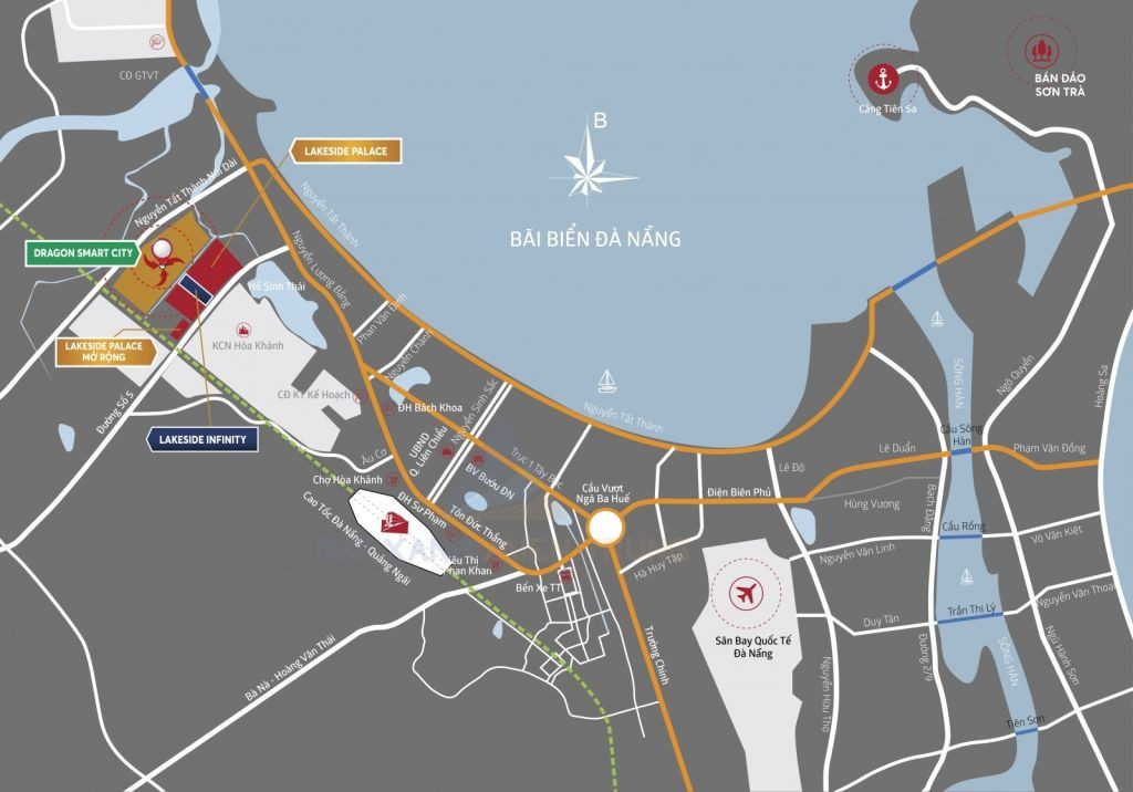 Map DRAGON SMART CITY - Đất xanh Đà Nẵng